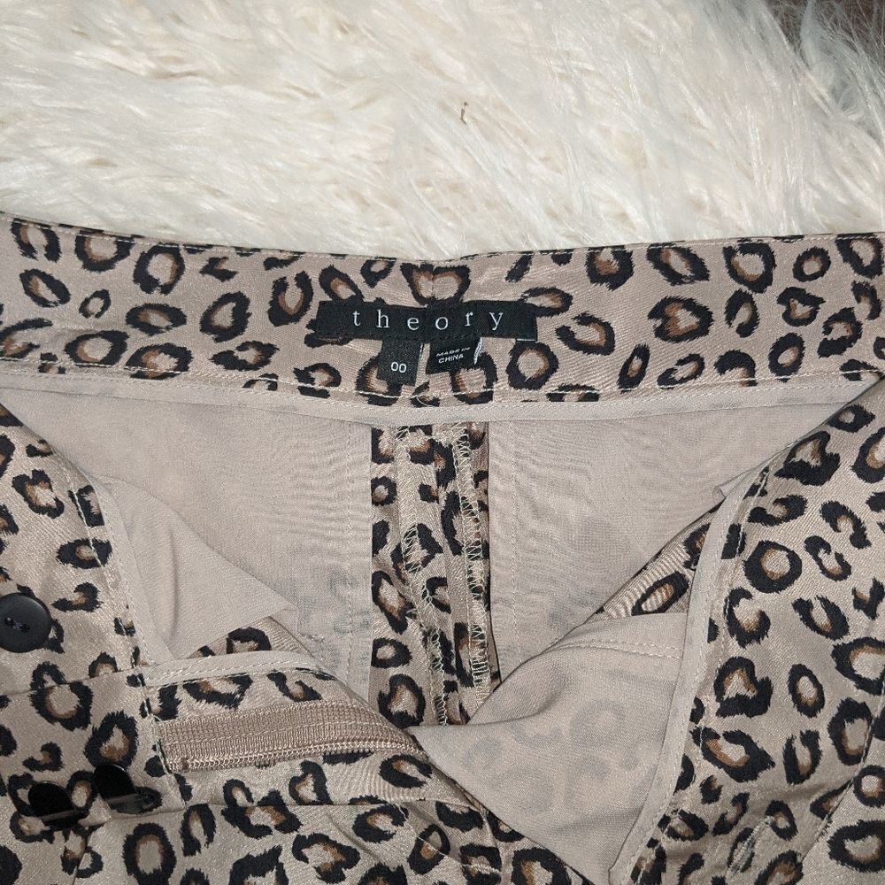 Theory Leopard Print Pants 🐆 size 00 - Picture 6 of 7